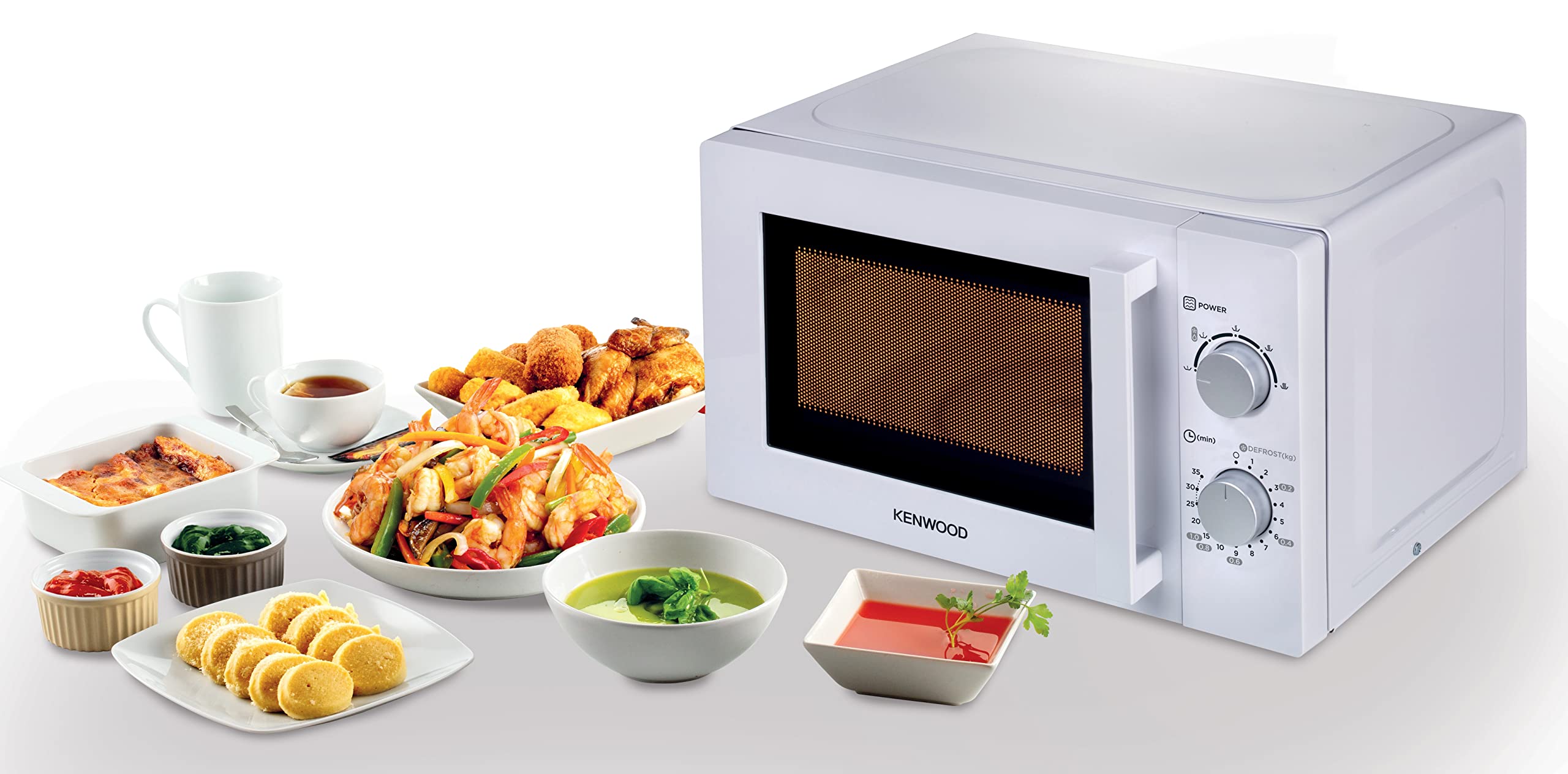 KENWOOD 20L MICROWAVE OVEN WITH DEFROST FUNCTION, 700W, WHITE - MWM20.000WH KENWOOD 20L MICROWAVE OVEN WITH DEFROST FUNCTION, 700W, WHITE - MWM20.000WH